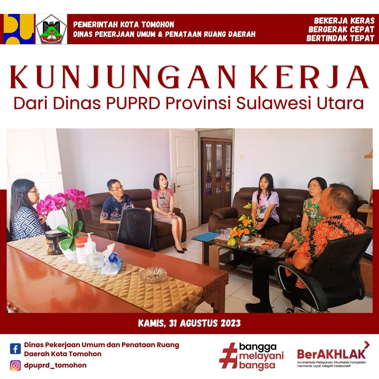 Kunjungan Kerja Dari Dinas PUPRD Provinsi Sulawesi Utara